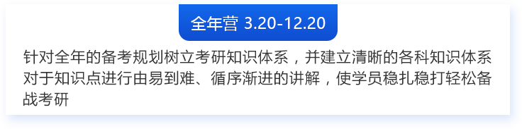 考研全年集训营怎么样