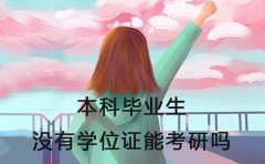 本科毕业生没有学位证能考研吗