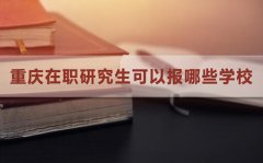 重庆在职研究生可以报哪些学校